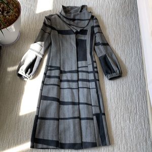 Alidio Michelli 100% Virgin Wool Grey Dress Coat